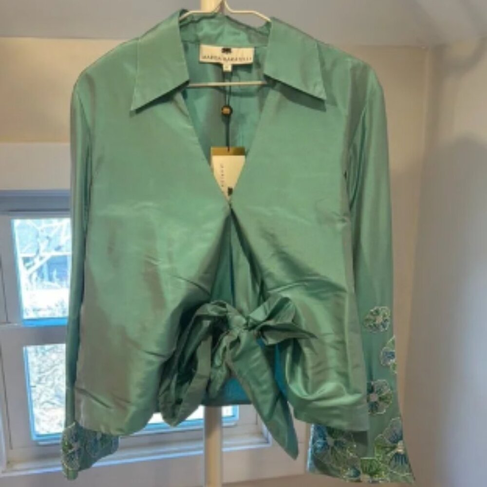 NWT Marisa Baratelli Silk Blouse, Size 12